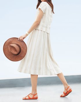 【ドゥクラッセ/DoCLASSE】 ストレッチリネン・ドッキングワンピース人気、トレンドファッション・服の通販 founy(ファニー) ファッション Fashion レディースファッション Fashion for Women ワンピース Dresses ストレッチ Stretch, Stretchy Fabric セットアップ Set-Up, Coordinated Outfit リネン Linen, Linen Fabric 夏 Summer |ID:prp329100003118378