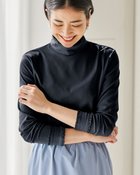 【ドゥクラッセ/DoCLASSE】の超長綿・プチフリルハイネック 人気、トレンドファッション・服の通販 founy(ファニー) ファッション Fashion レディースファッション WOMEN トップス・カットソー Tops/Tshirt シャツ/ブラウス Shirts/Blouses ロング / Tシャツ T-Shirts カットソー Cut and Sewn なめらか Smooth インナー Inner カットソー Cut And Sew カーディガン Cardigan ジャケット Jacket プレミアム Premium エレガント 上品 Elegant 定番 Standard thumbnail ミッドナイトブルー|ID: prp329100003118461 ipo3291000000021135879