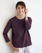 【ドゥクラッセ/DoCLASSE】の抜け感クルーネック/9分袖・ドゥクラッセTシャツ ダークパープル|ID: prp329100003118481 ipo3291000000021136006