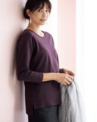【ドゥクラッセ/DoCLASSE】の抜け感クルーネック/9分袖・ドゥクラッセTシャツ ダークパープル|ID: prp329100003118481 ipo3291000000036008658