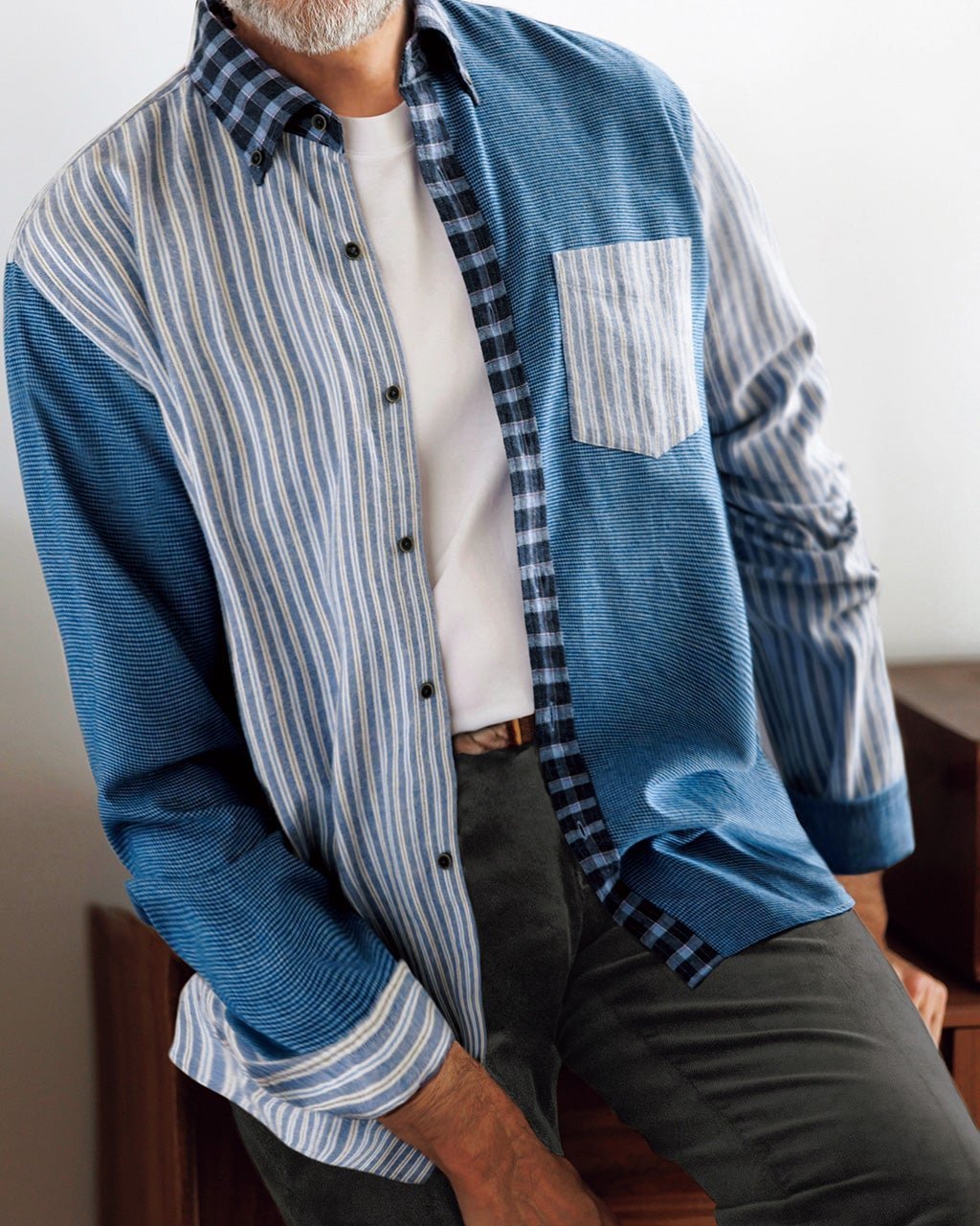 【ドゥクラッセ/DoCLASSE / MEN】の両面起毛フランネルシャツ/クレイジーパターン 人気、トレンドファッション・服の通販 founy(ファニー) ファッション Fashion メンズファッション Fashion for Men フィット Fit, Slim Fit メンズ Men's, Menswear ヨーク Yoke, Yoke Design 人気 Popular, Best Seller other-1|ID: prp329100003118494 ipo3291000000034411464