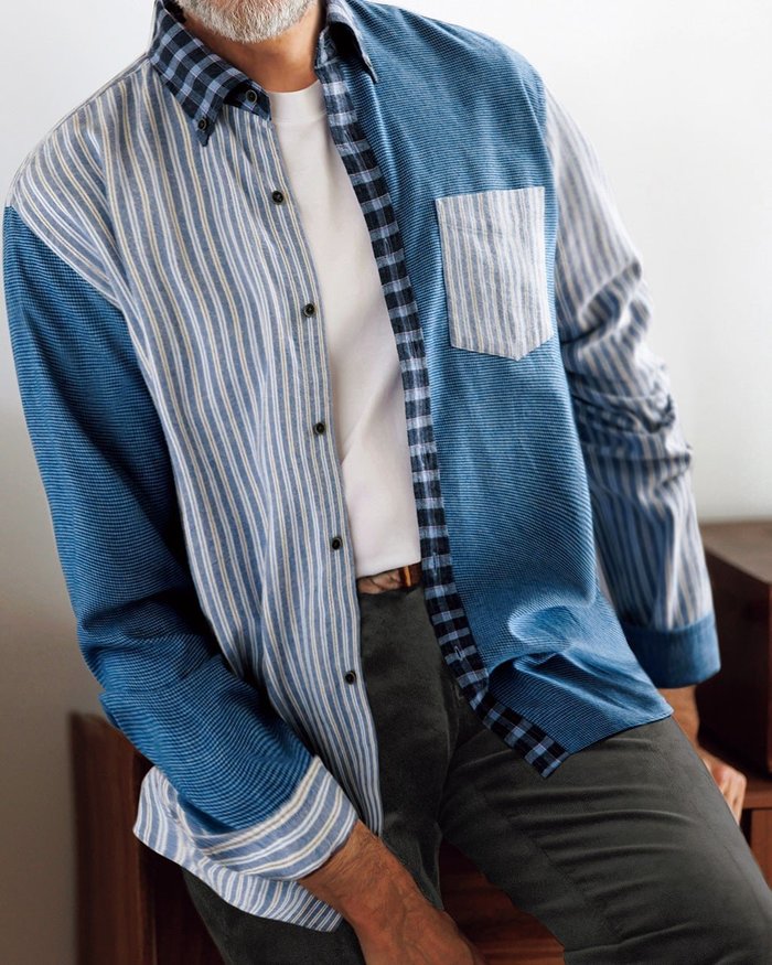 【ドゥクラッセ/DoCLASSE / MEN】の両面起毛フランネルシャツ/クレイジーパターン インテリア・キッズ・メンズ・レディースファッション・服の通販 founy(ファニー) https://founy.com/ ファッション Fashion メンズファッション Fashion for Men フィット Fit, Slim Fit メンズ Men's, Menswear ヨーク Yoke, Yoke Design 人気 Popular, Best Seller |ID: prp329100003118494 ipo3291000000036008631