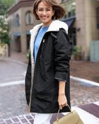 【ドゥクラッセ/DoCLASSE】のマジカルサーモ・ボアフードコート 人気、トレンドファッション・服の通販 founy(ファニー) ファッション Fashion レディースファッション Fashion for Women アウター Coat / Outerwear Collection コート・ロングコート・ピーコート Long Coats, Peacoats & More グログラン Grosgrain, Grosgrain Ribbon スリム Slim, Slim Fit タフタ Taffeta, Structured Fabric ダウン Down, Puffer トレンド Trend, Trending Now フォルム Silhouette, Form ミドル Middle Length, Mid Height リバーシブル Reversible, Two-Sided エレガント 上品 Elegant thumbnail ブラック|ID: prp329100003118506 ipo3291000000034557051