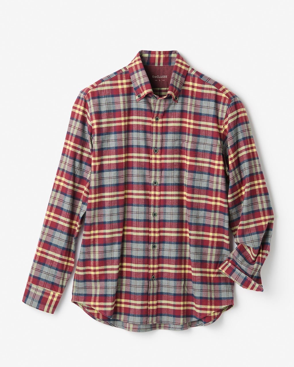 【ドゥクラッセ/DoCLASSE / MEN】の両面起毛フランネル長袖 インテリア・キッズ・メンズ・レディースファッション・服の通販 founy(ファニー) ファッション Fashion メンズファッション Fashion for Men なめらか Smooth, Silky Texture イエロー Yellow フィット Fit, Slim Fit メンズ Men's, Menswear ヨーク Yoke, Yoke Design 長袖 Long Sleeve, Full Sleeve レッド・パターン|ID: prp329100003118508 ipo3291000000028352002