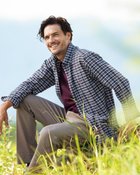 【ドゥクラッセ/DoCLASSE / MEN】の両面起毛フランネル長袖 人気、トレンドファッション・服の通販 founy(ファニー) ファッション Fashion メンズファッション Fashion for Men なめらか Smooth, Silky Texture イエロー Yellow フィット Fit, Slim Fit メンズ Men's, Menswear ヨーク Yoke, Yoke Design 長袖 Long Sleeve, Full Sleeve thumbnail ネイビー×ブラウン|ID: prp329100003118508 ipo3291000000028615520