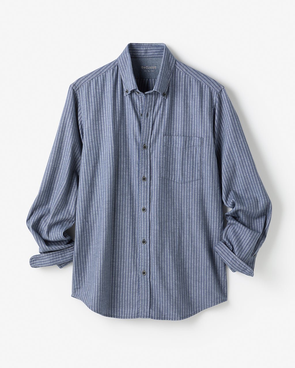 【ドゥクラッセ/DoCLASSE / MEN】の両面起毛フランネル長袖 インテリア・キッズ・メンズ・レディースファッション・服の通販 founy(ファニー) ファッション Fashion メンズファッション Fashion for Men なめらか Smooth, Silky Texture イエロー Yellow フィット Fit, Slim Fit メンズ Men's, Menswear ヨーク Yoke, Yoke Design 長袖 Long Sleeve, Full Sleeve ブルーストライプ|ID: prp329100003118508 ipo3291000000033771928