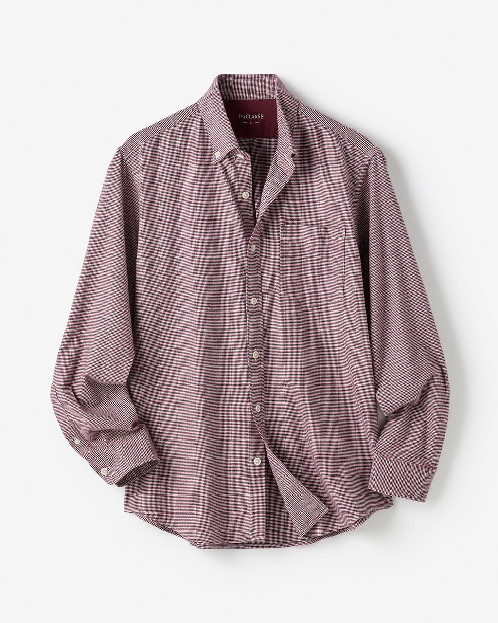 【ドゥクラッセ/DoCLASSE / MEN】の両面起毛フランネル長袖 インテリア・キッズ・メンズ・レディースファッション・服の通販 founy(ファニー) ファッション Fashion メンズファッション Fashion for Men なめらか Smooth, Silky Texture イエロー Yellow フィット Fit, Slim Fit メンズ Men's, Menswear ヨーク Yoke, Yoke Design 長袖 Long Sleeve, Full Sleeve ワイン千鳥|ID: prp329100003118508 ipo3291000000034093122