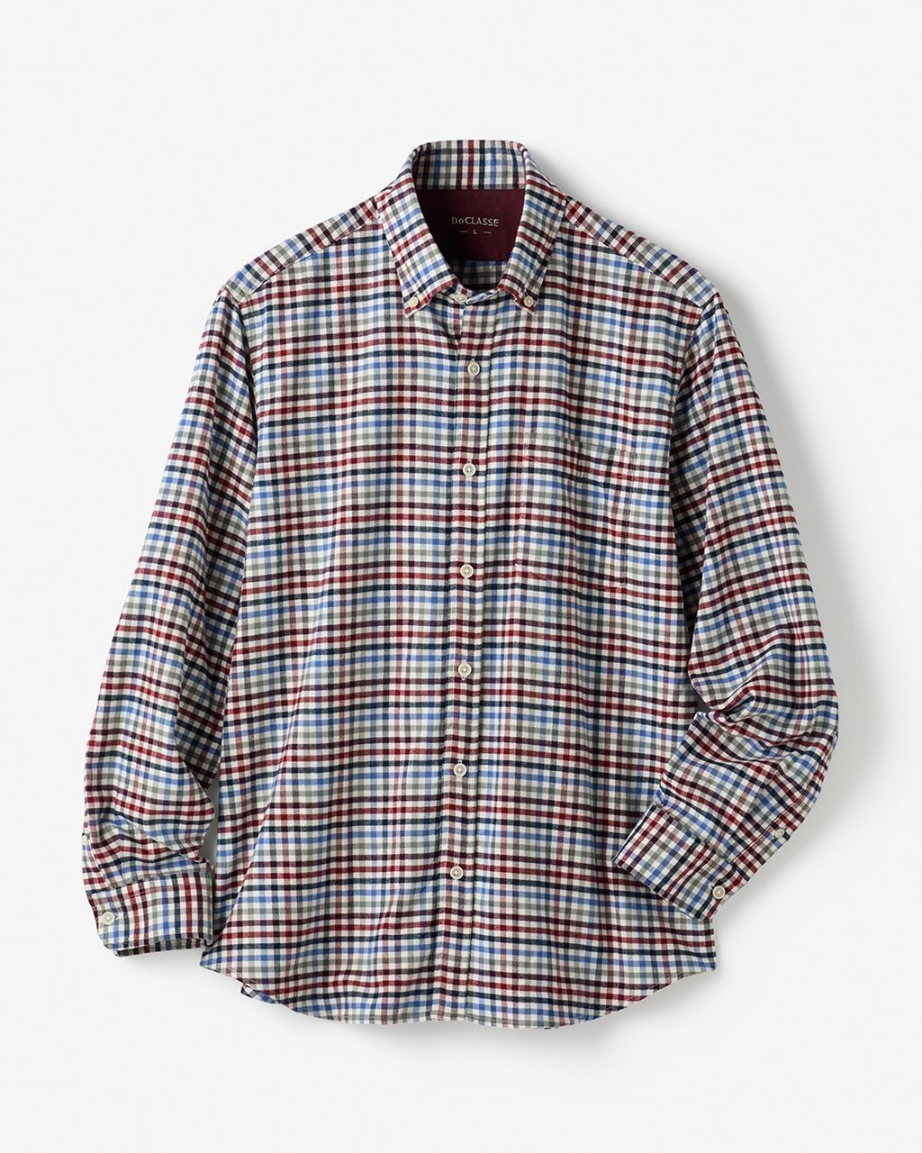 【ドゥクラッセ/DoCLASSE / MEN】の両面起毛フランネル長袖 インテリア・キッズ・メンズ・レディースファッション・服の通販 founy(ファニー) ファッション Fashion メンズファッション Fashion for Men なめらか Smooth, Silky Texture イエロー Yellow フィット Fit, Slim Fit メンズ Men's, Menswear ヨーク Yoke, Yoke Design 長袖 Long Sleeve, Full Sleeve ワインマルチ|ID: prp329100003118508 ipo3291000000034093123