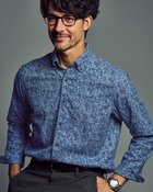 【ドゥクラッセ/DoCLASSE / MEN】の両面起毛フランネル長袖 レオパード・ネイビー|ID: prp329100003118508 ipo3291000000036008621