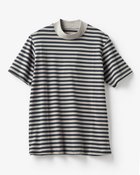 【ドゥクラッセ/DoCLASSE / MEN】の半袖モックネック・ドゥクラッセT グレー&times;ネイビー|ID: prp329100003172065 ipo3291000000033218679