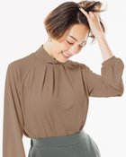【ドゥクラッセ/DoCLASSE】のドレープジャージー・タックハイネック ダークトープ|ID: prp329100003172075 ipo3291000000033641531