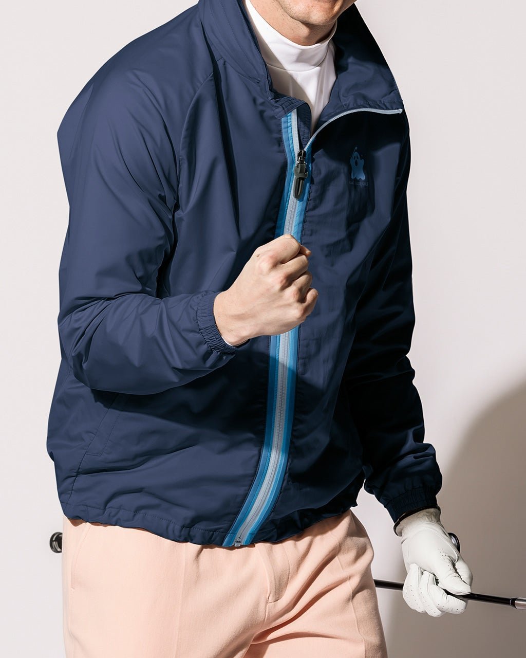 【ドゥクラッセ/DoCLASSE / MEN】の花粉ガード・ストレッチブルゾン インテリア・キッズ・メンズ・レディースファッション・服の通販 founy(ファニー) 　ファッション　Fashion　メンズファッション　Fashion for Men　春　Spring　キャラクター　Character, Licensed Characters　シャーリング　Shirring, Ruched　シンプル　Simple, Minimal　ストレッチ　Stretch, Stretchy Fabric　スリーブ　Sleeve, Long Sleeve / Short Sleeve　ドット　Polka Dot, Dot Pattern　パーカー　Hoodie, Parka　ブルゾン　Blouson, Bomber Jacket　プリント　Print, Printed Pattern　ポケット　Pocket, Pocket Detail　メンズ　Men's, Menswear　ゴルフ　Golf　ネイビー|ID: prp329100003172082 ipo3291000000028259904