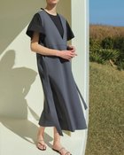 【ドゥクラッセ/DoCLASSE】の二重織りエア・Vネックワンピース 人気、トレンドファッション・服の通販 founy(ファニー) ファッション Fashion レディースファッション Ladies' Fashion Online ワンピース Dress thumbnail ダークグレー|ID: prp329100003172091 ipo3291000000032636976