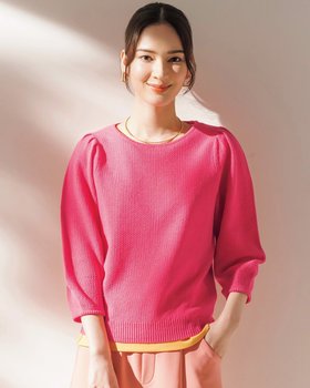 【ドゥクラッセ/DoCLASSE】 鹿の子ニット・パフ袖プルオーバー人気、トレンドファッション・服の通販 founy(ファニー) ファッション Fashion レディースファッション Fashion for Women トップス・カットソー Cut & Sew Tops ニット Knit Tops & Sweaters カジュアルプルオーバー・ニットトップス Pullovers & Knit Tops / Casual Pullovers セーター Sweater, Knitwear 鹿の子 Piqué, Kanoko Fabric |ID:prp329100003172109