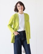 【ドゥクラッセ/DoCLASSE】のミラノリブ・配色ステッチジャケット 人気、トレンドファッション・服の通販 founy(ファニー) ファッション Fashion レディースファッション WOMEN アウター Coat Outerwear ジャケット Jackets エレガント 上品 Elegant カーディガン Cardigan ジャケット Jacket フラップ Flap ポケット Pocket thumbnail アップルイエロー|ID: prp329100003172122 ipo3291000000031962843
