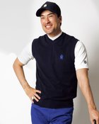 【ドゥクラッセ/DoCLASSE / MEN】の撥水ニット・浅Vネックベスト ネイビー|ID: prp329100003172145 ipo3291000000033592364