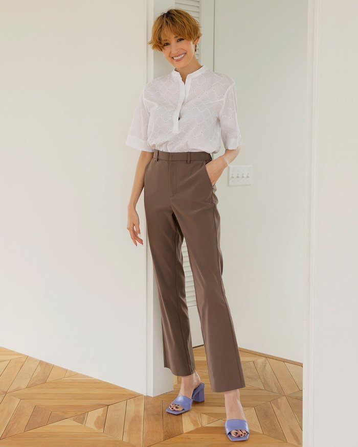 【ドゥクラッセ/DoCLASSE】のドライタッチ・脚長ストレート/68cm インテリア・キッズ・メンズ・レディースファッション・服の通販 founy(ファニー) https://founy.com/ ファッション Fashion レディースファッション Fashion for Women パンツ Pants & Trousers 春 Spring 秋 Autumn クール Cool, Chic コンパクト Compact, Small Size ストレッチ Stretch, Stretchy Fabric ストレート Straight, Straight Cut フラップ Flap, Flap Pocket ポケット Pocket, Pocket Detail ループ Loop, Loop Knit |ID: prp329100003221155 ipo3291000000031793512