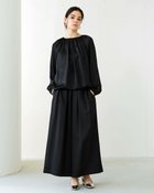 【ドゥクラッセ/DoCLASSE】のビンテージサテン・ ギャザーブラウス ブラック|ID: prp329100003221166 ipo3291000000032637078