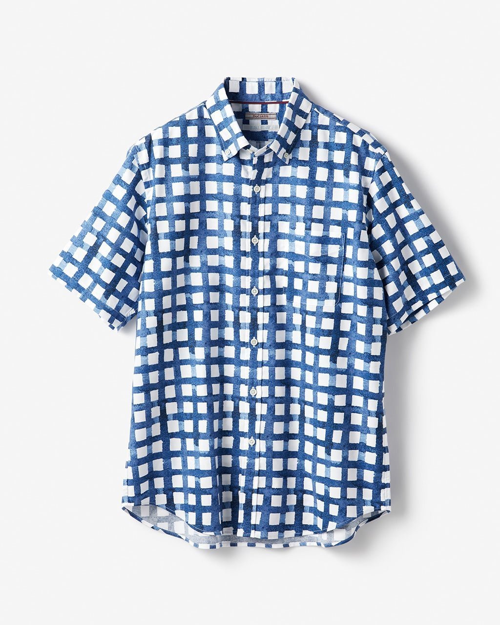 【ドゥクラッセ/DoCLASSE / MEN】のピュアファイン・先染めオックスシャツ 半袖 インテリア・キッズ・メンズ・レディースファッション・服の通販 founy(ファニー) 　ファッション　Fashion　メンズファッション　Fashion for Men　抗菌　Antibacterial, Bacteria-Resistant　なめらか　Smooth, Silky Texture　フィット　Fit, Slim Fit　半袖　Short Sleeve, Half Sleeve　メンズ　Men's, Menswear　ヨーク　Yoke, Yoke Design　ブルーパターン2|ID: prp329100003221184 ipo3291000000028260401