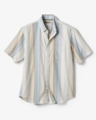 【ドゥクラッセ/DoCLASSE / MEN】のピュアファイン・先染めオックスシャツ 半袖 ベージュストライプ|ID: prp329100003221184 ipo3291000000031701698
