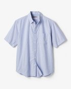 【ドゥクラッセ/DoCLASSE / MEN】のピュアファイン・先染めオックスシャツ 半袖 ブルー×ネイビー|ID: prp329100003221184 ipo3291000000031701699