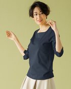 【ドゥクラッセ/DoCLASSE】のスクエアネック/7分袖・ドゥクラッセTシャツ ミッドナイトブルー|ID: prp329100003221204 ipo3291000000028260493