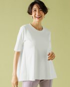 【ドゥクラッセ/DoCLASSE】のバックギャザー/5分袖・ドゥクラッセTシャツ オフホワイト|ID: prp329100003221212 ipo3291000000028260521