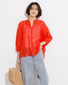 【ドゥクラッセ/DoCLASSE】のシアークロス・ピンタックブラウス 人気、トレンドファッション・服の通販 founy(ファニー) ファッション Fashion レディースファッション WOMEN トップス・カットソー Tops/Tshirt シャツ/ブラウス Shirts/Blouses チュニック Tunic thumbnail オレンジ|ID: prp329100003221269 ipo3291000000028260184