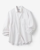 【ドゥクラッセ/DoCLASSE / MEN】のライトコットン・先染めシアサッカーシャツ 長袖 オフホワイト×オレンジ|ID: prp329100003221273 ipo3291000000030710867