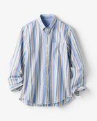 【ドゥクラッセ/DoCLASSE / MEN】のライトコットン・先染めシアサッカーシャツ 長袖 サックス×ベージュ|ID: prp329100003221273 ipo3291000000030710872