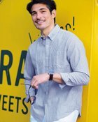 【ドゥクラッセ/DoCLASSE / MEN】のライトコットン先染めシアサッカー長袖 ブルーギンガム|ID: prp329100003221273 ipo3291000000036036945