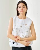 【ドゥクラッセ/DoCLASSE】のカッティングレース・ノースリーブブラウス ホワイト|ID: prp329100003248322 ipo3291000000032637051
