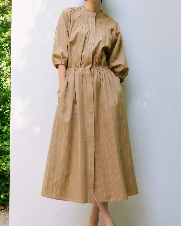 【ドゥクラッセ/DoCLASSE】のリネンコットン・バンドカラーシャツワンピ インテリア・キッズ・メンズ・レディースファッション・服の通販 founy(ファニー) https://founy.com/ ファッション Fashion レディースファッション WOMEN ワンピース Dress シャツワンピース Shirt Dresses ストライプ Stripe リネン Linen |ID: prp329100003283872 ipo3291000000028260697