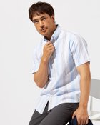 【ドゥクラッセ/DoCLASSE / MEN】のライトコットン・シアサッカーシャツ半袖 ブルーマルチ|ID: prp329100003296794 ipo3291000000028262438