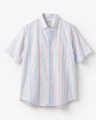【ドゥクラッセ/DoCLASSE / MEN】のライトコットン・先染めシアサッカーシャツ 半袖 ピンク×グレー|ID: prp329100003296794 ipo3291000000031673277