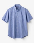 【ドゥクラッセ/DoCLASSE / MEN】のライトコットン・先染めシアサッカーシャツ 半袖 ブルー|ID: prp329100003296794 ipo3291000000031673283
