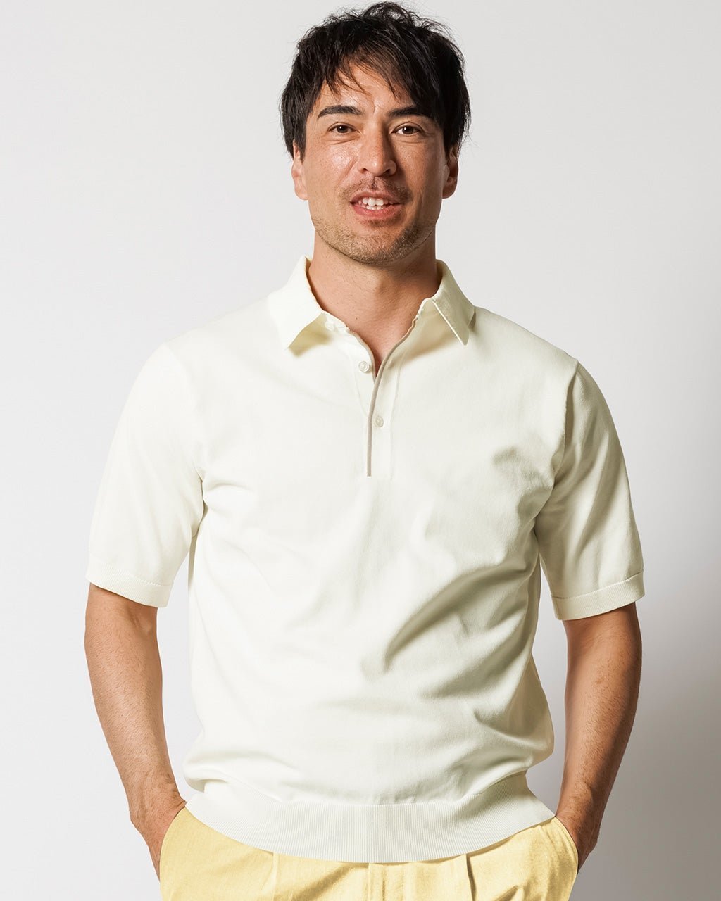 【ドゥクラッセ/DoCLASSE / MEN】のサマーニットポロ インテリア・キッズ・メンズ・レディースファッション・服の通販 founy(ファニー) 　ファッション　Fashion　メンズファッション　MEN　トップス・カットソー　Tops/Tshirt/Men　ニット　Knit Tops　シャツ　Shirts　ポロシャツ　Polo Shirts　インナー　Inner　ジャケット　Jacket　メンズ　Mens　リラックス　Relax　オフホワイト|ID: prp329100003296804 ipo3291000000031069150