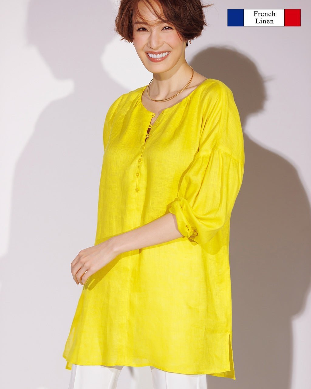 【ドゥクラッセ/DoCLASSE】の甘織りリネン・カフタンブラウス 人気、トレンドファッション・服の通販 founy(ファニー) 　ファッション　Fashion　レディースファッション　Fashion for Women　トップス・カットソー　Cut & Sew Tops　シャツ・ブラウス・オフィスカジュアル　Elegant Blouses & Button-Ups　 other-1|ID: prp329100003296835 ipo3291000000033264302