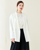 【ドゥクラッセ/DoCLASSE】のフレンチリネン・ストレッチジャケット ホワイト|ID: prp329100003296841 ipo3291000000032636929