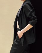 【ドゥクラッセ/DoCLASSE】のフレンチリネン・ストレッチジャケット ブラック|ID: prp329100003296841 ipo3291000000032636934