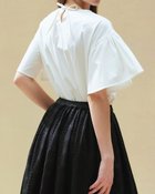 【ドゥクラッセ/DoCLASSE】のシルク混タイプライター・フレア袖ブラウス ホワイト|ID: prp329100003296846 ipo3291000000036037337