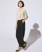 【ドゥクラッセ/DoCLASSE】のリネン混・ラップ風ワイドパンツ ブラック|ID: prp329100003316303 ipo3291000000036037047