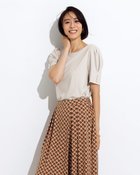 【ドゥクラッセ/DoCLASSE】のソフトポンチ・袖パールデザイントップス アイスグレー|ID: prp329100003316319 ipo3291000000036037034