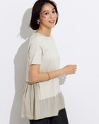 【ドゥクラッセ/DoCLASSE】の異素材コンビ・プリーツ切り替えトップス 人気、トレンドファッション・服の通販 founy(ファニー) ファッション Fashion レディースファッション Fashion for Women トップス・カットソー Cut & Sew Tops シャツ・ブラウス・オフィスカジュアル Elegant Blouses & Button-Ups ロングTシャツ・Tシャツ Longline T-Shirts & Tees カットソー・ベーシックTシャツ Cut-and-Sewn Tops / Stretch Tees & Basics なめらか Smooth, Silky Texture カットソー Cut and Sewn Top コンビ Combo, Combination Style シルケット Silket, Silky Cotton ドッキング Docking, Mixed Material プリーツ Pleats, Pleated thumbnail ライトグレー|ID: prp329100003316321 ipo3291000000033218664