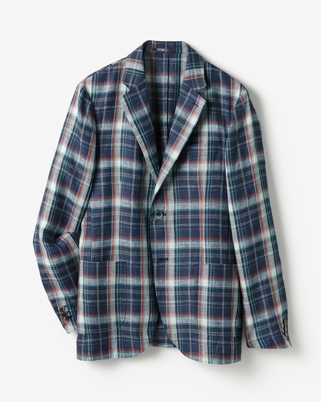 【ドゥクラッセ/DoCLASSE / MEN】のリネンシャンブレージャケット インテリア・キッズ・メンズ・レディースファッション・服の通販 founy(ファニー) 　ファッション　Fashion　メンズファッション　Fashion for Men　ジャケット　Jacket, Outerwear　フレンチ　French, French Style　ベスト　Vest, Waistcoat　メンズ　Men's, Menswear　リネン　Linen, Linen Fabric　ネイビーチェック|ID: prp329100003345705 ipo3291000000028261109