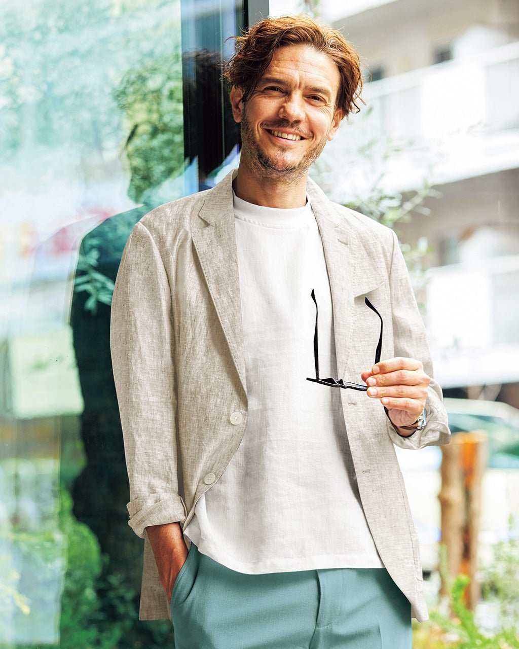 【ドゥクラッセ/DoCLASSE / MEN】のリネンシャンブレージャケット インテリア・キッズ・メンズ・レディースファッション・服の通販 founy(ファニー) 　ファッション　Fashion　メンズファッション　Fashion for Men　ジャケット　Jacket, Outerwear　フレンチ　French, French Style　ベスト　Vest, Waistcoat　メンズ　Men's, Menswear　リネン　Linen, Linen Fabric　ナチュラル|ID: prp329100003345705 ipo3291000000028261111