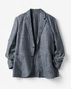 【ドゥクラッセ/DoCLASSE / MEN】のリネンシャンブレージャケット ダークインディゴ|ID: prp329100003345705 ipo3291000000028726494