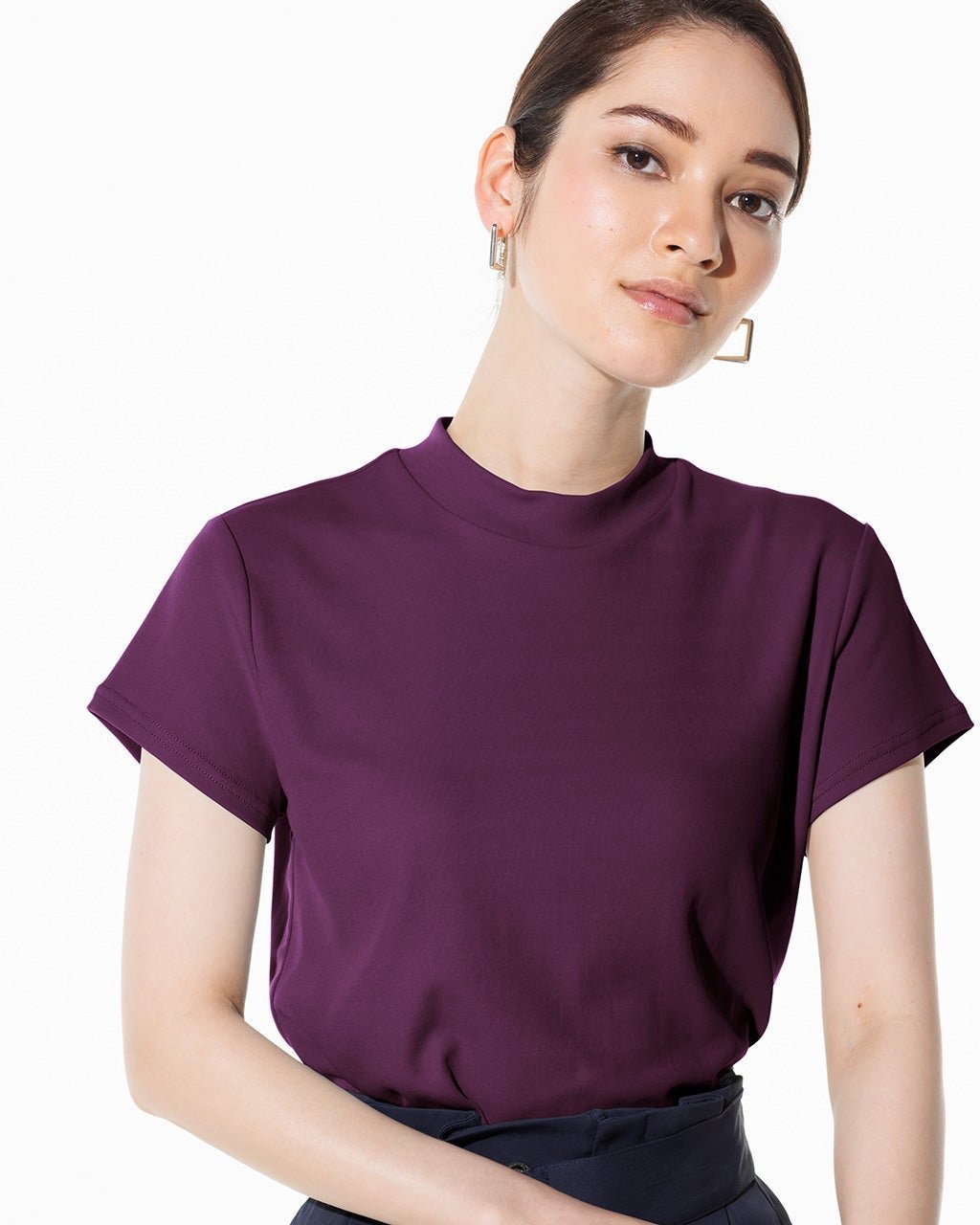 【ドゥクラッセ/DoCLASSE】のハイカウントコットン・プチハイネック 人気、トレンドファッション・服の通販 founy(ファニー)  ファッション Fashion レディースファッション Fashion for Women トップス・カットソー Cut & Sew Tops カットソー・ベーシックTシャツ Cut-and-Sewn Tops / Stretch Tees & Basics インナー Innerwear カットソー Cut and Sewn Top ジャケット Jacket, Outerwear なめらか Smooth, Silky Texture 半袖 Short Sleeve, Half Sleeve  other-1|ID: prp329100003359454 ipo3291000000033514856