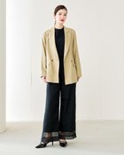 【ドゥクラッセ/DoCLASSE】のマットオーガンジー・ワイドパンツ ブラック|ID: prp329100003359490 ipo3291000000032636926