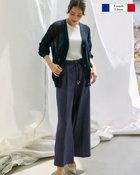 【ドゥクラッセ/DoCLASSE】の14番リネン・ドロストワイドパンツ ミッドナイトブルー|ID: prp329100003359501 ipo3291000000035991025